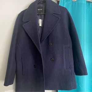 Navy Madewell Coat - NWT!